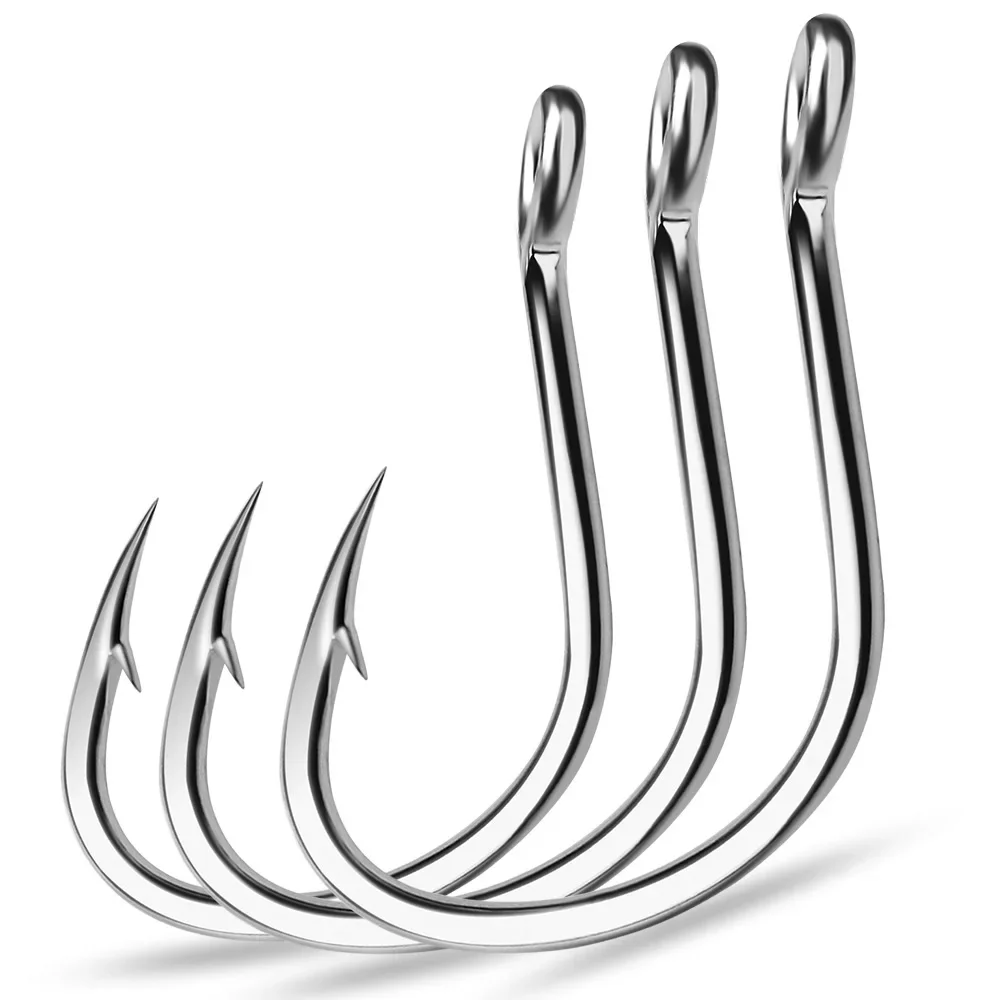 Fishing Hook Circle - Halka Göz Oltalar Balıkçılık Kanca Gümüş